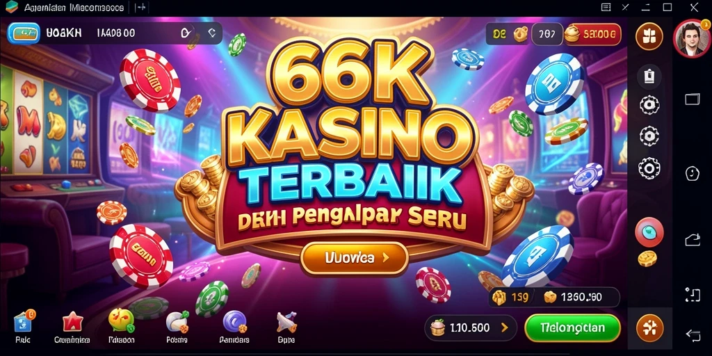 Screenshot gameplay 66K menampilkan pengalaman kasino yang mendebarkan.