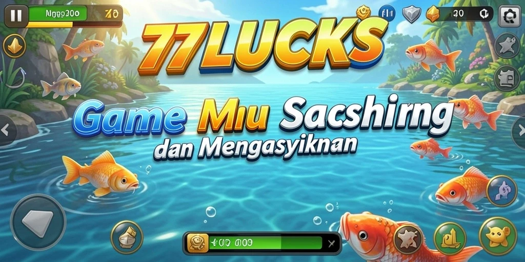 Gameplay menarik dalam 77LUCKS dengan berbagai lokasi memancing.