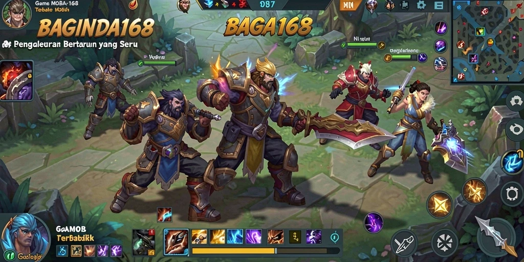 Screenshot menunjukkan pertarungan seru karakter dalam BAGINDA168.