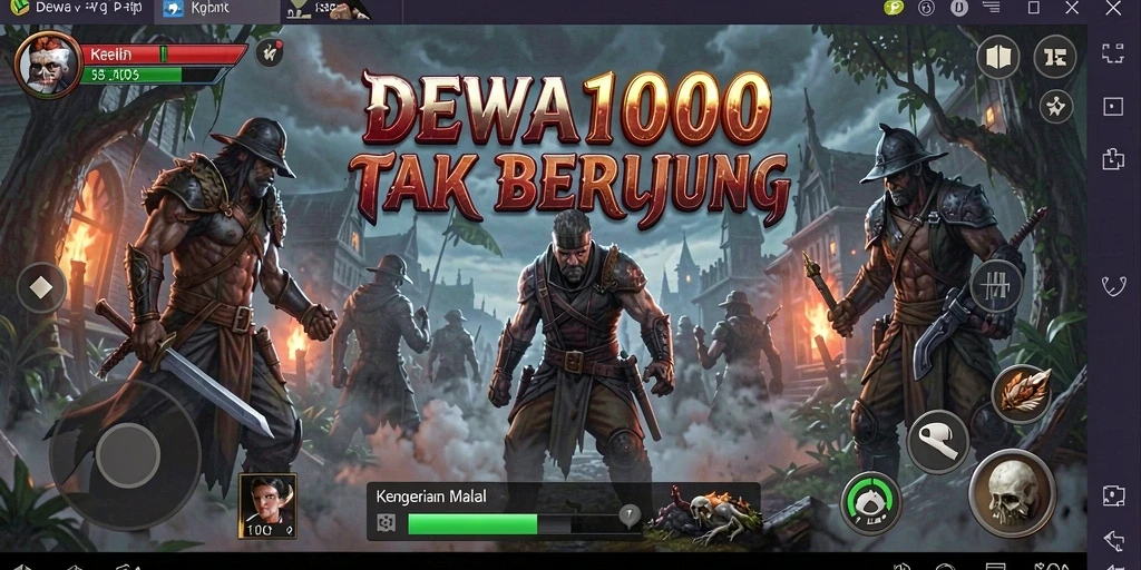 Tampilan gameplay DEWA1000 yang menyeramkan dan mendebarkan.