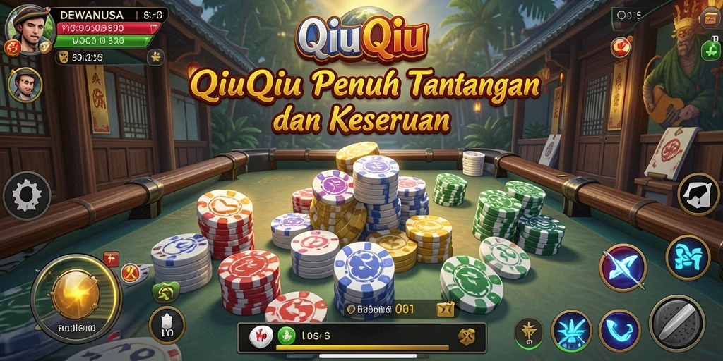 Tampilan gameplay QiuQiu yang penuh aksi dan strategi.