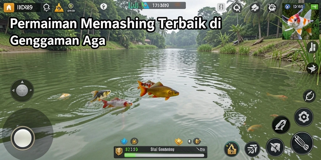 Tampilan gameplay IDR89 menampilkan aksi memancing yang mengasyikkan.