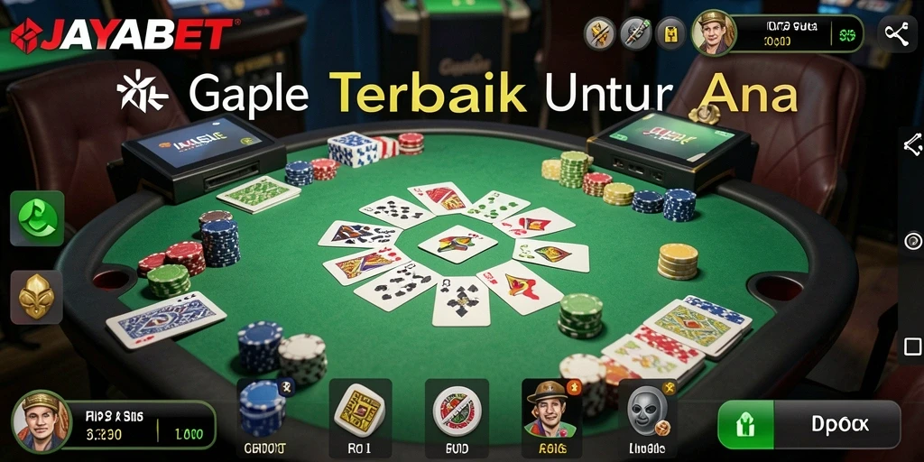 Screenshot gameplay JAYABET menampilkan aksi seru permainan Gaple.