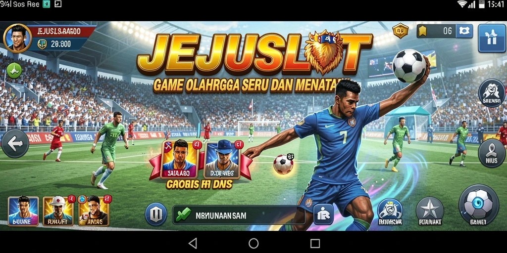 Tangkapan layar gameplay JEJUSLOT yang penuh aksi olahraga.