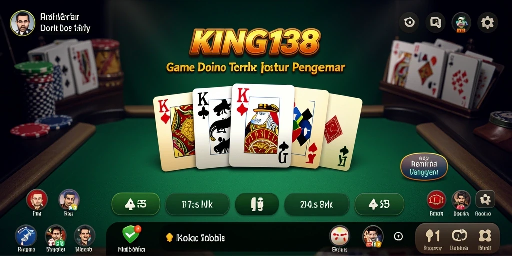 Tampilan gameplay menarik dari KING138 dengan kartu Domino.