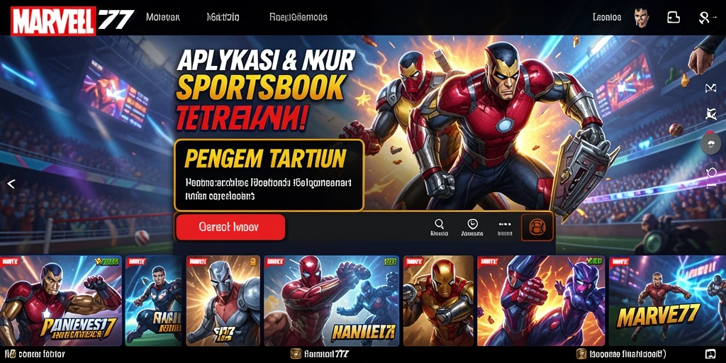 Tampilan UI yang menarik dalam game Sportsbook MARVEL77.