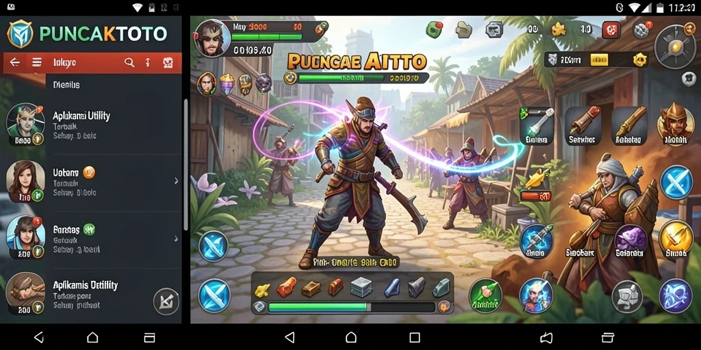 Screenshot utama PUNCAKTOTO menampilkan antarmuka aplikasi yang ramah pengguna.
