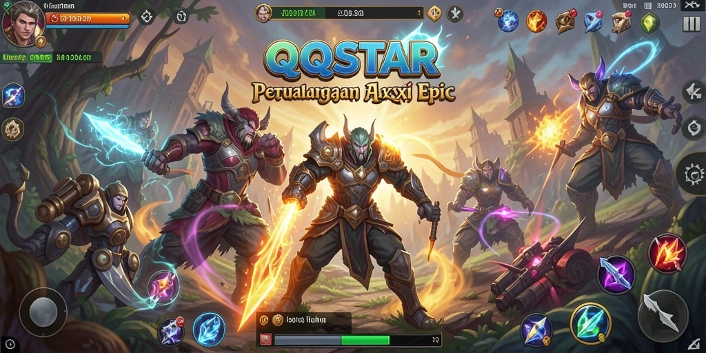 Tampilan gameplay terbaik dari QQSTAR yang penuh aksi ARPG.