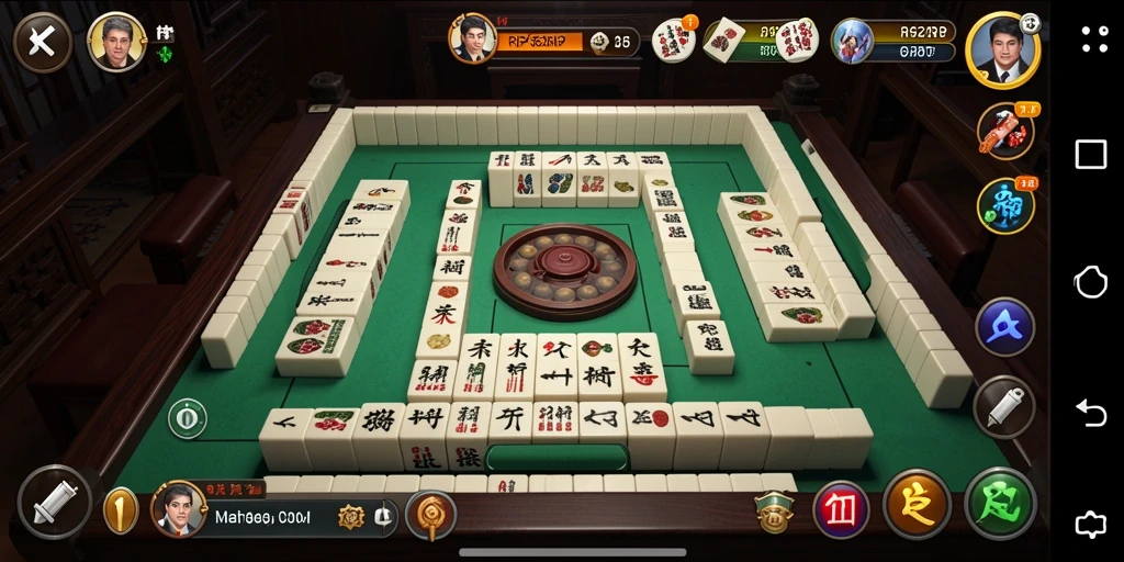 Screenshot gameplay RP62RP menampilkan suasana permainan Mahjong yang seru.