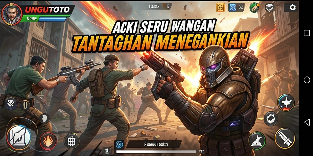 Tampilan gameplay UNGUTOTO yang mendebarkan dan penuh aksi.